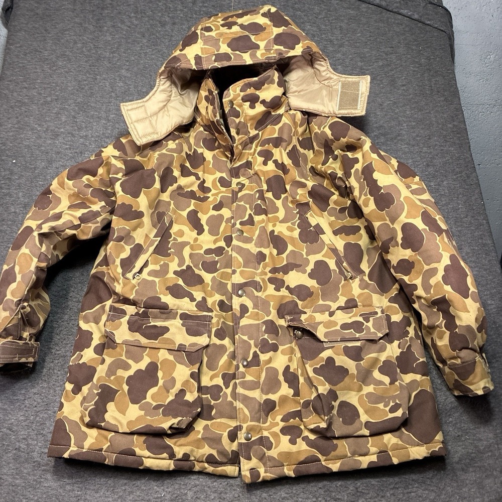Vintage Mount'N Prairie Parka Duck Camo Insulated Hunting Jacket XL Heavyweight